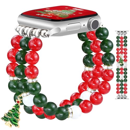 Bracelet perles fait main Apple Watch luxe artisanal pour iWatch 42mm
