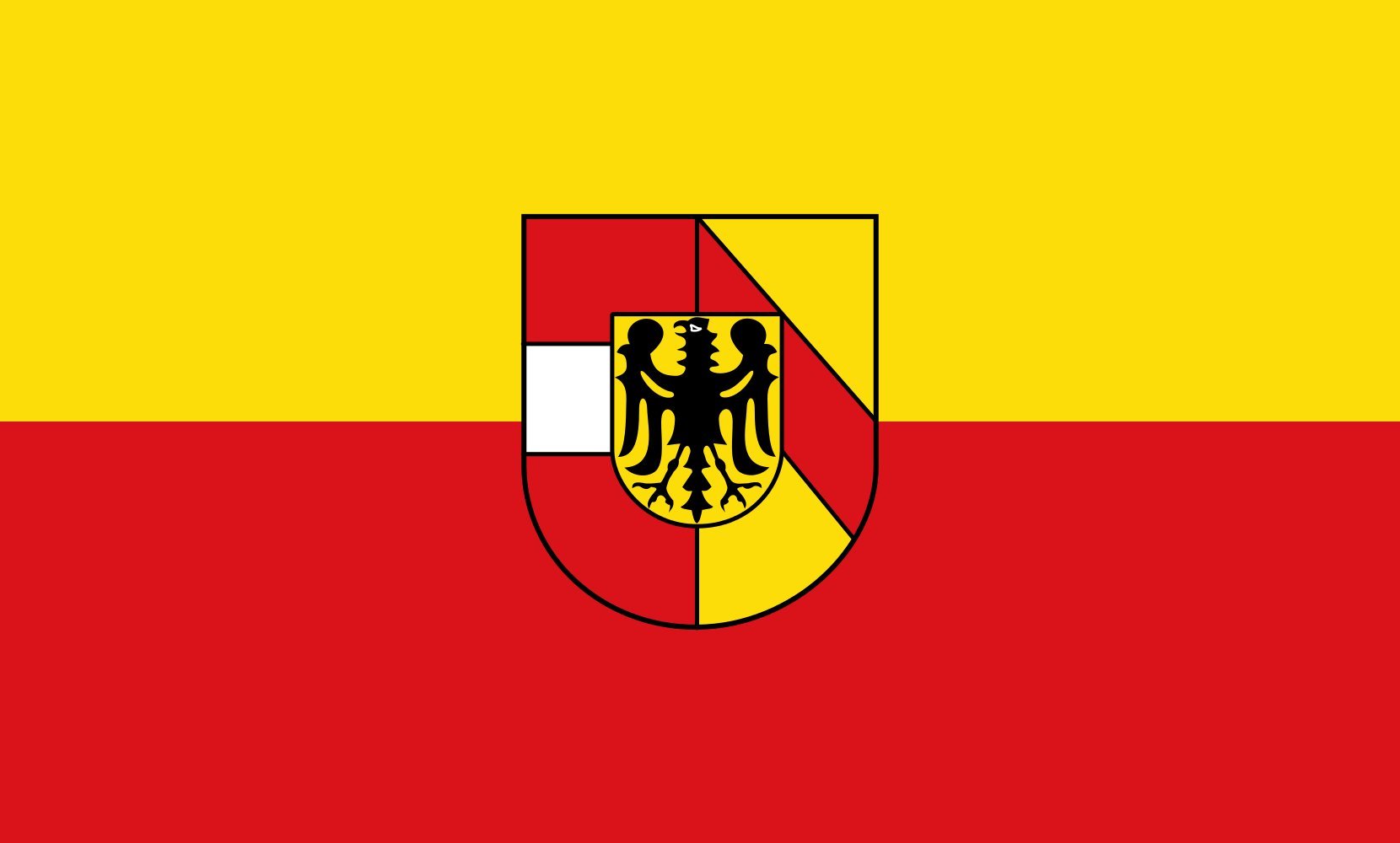 magFlags Raum-Fahne mit modernem verchromtem Fahnenständer und Marmor-Fuß | Flagge: Breisgau-Hochschwarzwald (Kreis) 90x150cm | Höhe: 230cm