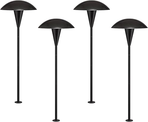 John Timberland Juego de 4 luces LED negras grandes de 18 pulgadas de alto para camino