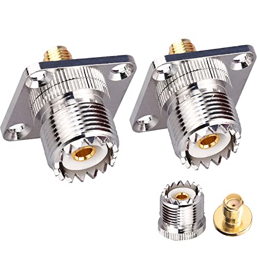 Adaptador SMA a UHF Femenino 2 Piezas miniatura 1