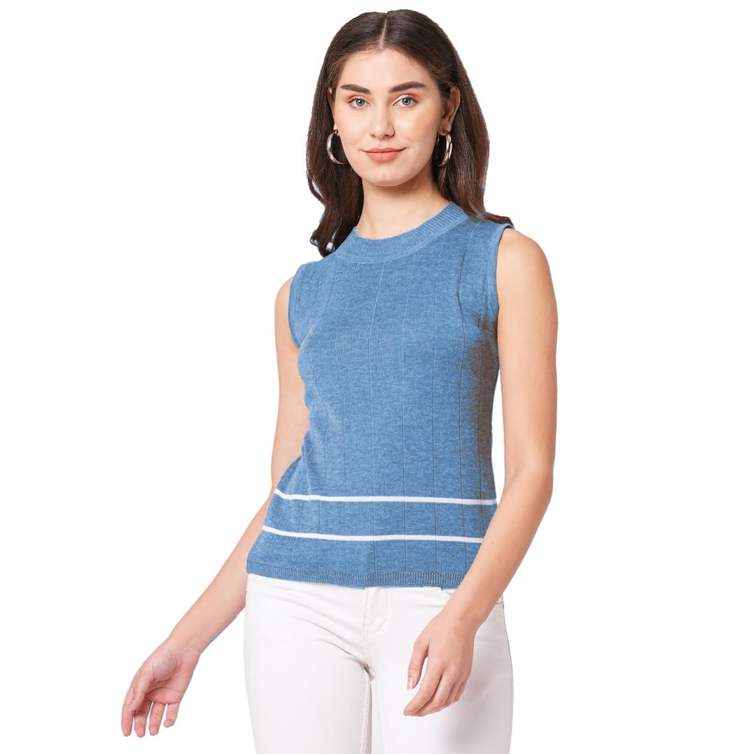 go-4 it Go.4.it Women's Crew Neck Ribbed Sleeveless Tank Top-picture-16
