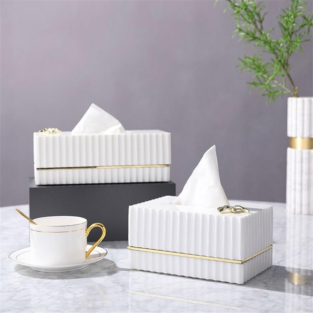 Porta fazzoletti Scatola for fazzoletti in resina for soggiorno, tavolo da pranzo, scatola for fazzoletti leggera, stile di lusso, tavolino da caffè, scatola for tovaglioli, ornamento Porta salviette(