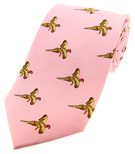 Cravate en soie Flying Faisan Soprano Rose pour costume homme chic et look dandy