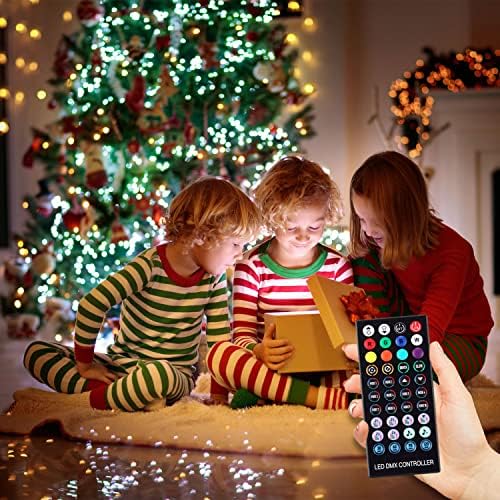 Tesyker Smart Fairy Lights, 10M Christmas Lights RGB LED String Lights w/Remote App Control, 100LEDs USB Powered String Lights Bluetooth Music Sync for Bedroom Party Indoor Wedding Christmas Decor