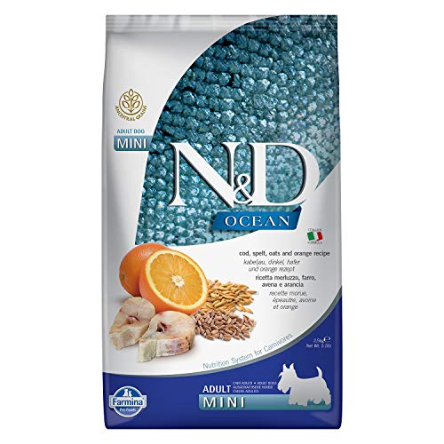 Farmina Natural & Delicious Ocean Cod & Orange Adult Mini Dog Food 5.5 lb