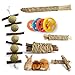 YUNXANIW 9PCS/Set Kaninchenspielzeug,Kaninchenspielzeug Langeweilebrecher,Kauspielzeug für Meerschweinchen, Syrische Hamster, Chinchillas, Frettchen