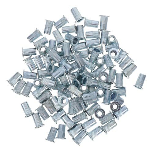 Alipis 100pcs Zinc Alloy Rivet Nut Kit Knurled Nut Design for Easy Installation ()