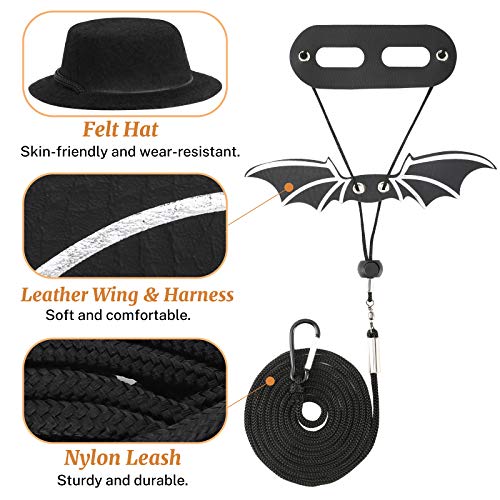 Vavopaw bearded dragon lizard leash harness (s/m/l 3 pack), adjustable leash bat wings costume accessories with hat & bow tie collar for lizard reptile, gecko, iguanas, amphibians & small animals 2 Vavopaw bearded dragon lizard leash harness (s/m/l 3 pack), adjustable leash bat wings costume accessories with hat & bow tie collar for lizard reptile, gecko, iguanas, amphibians & small animals - image 3