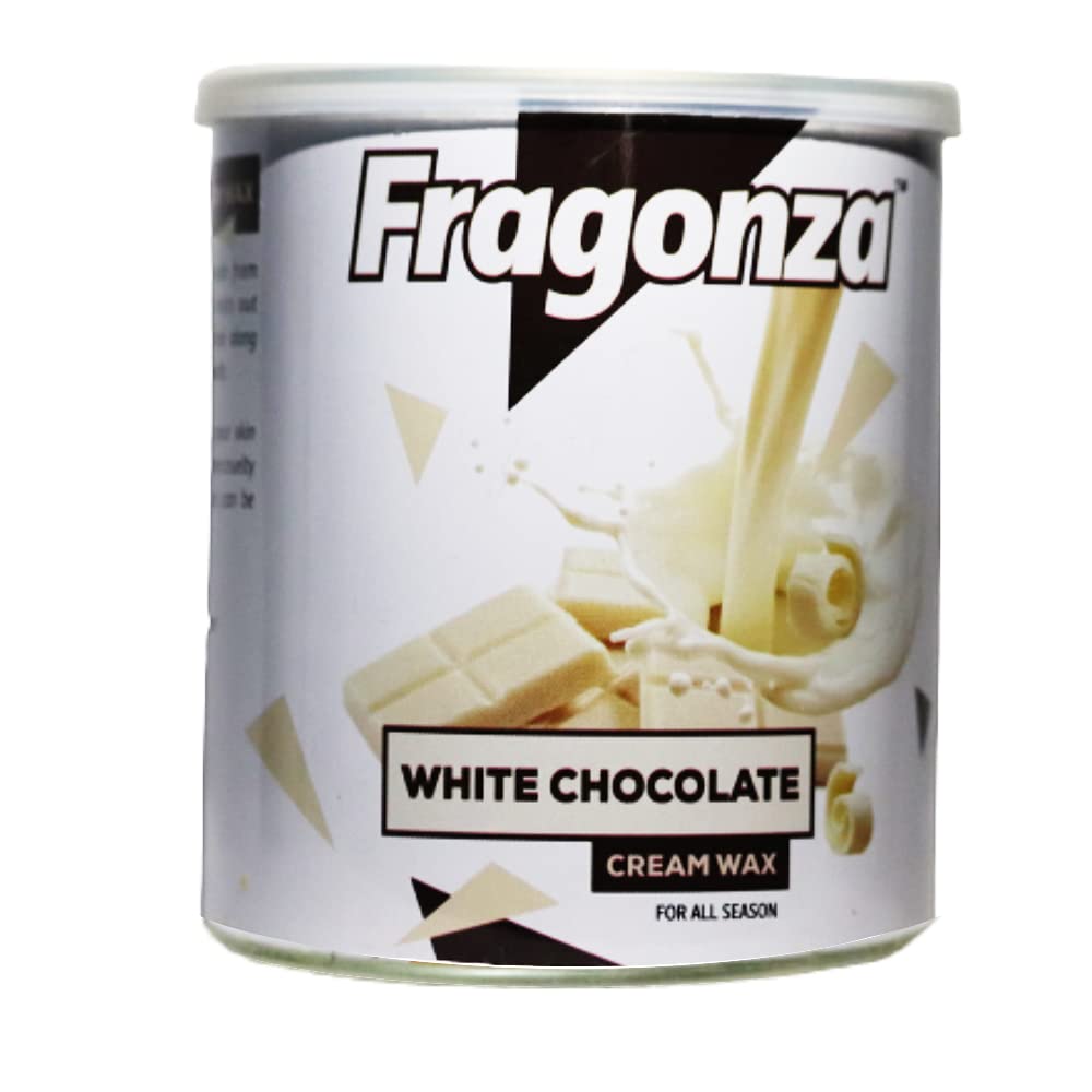 Fragonza Hair Removal Hot Wax Cream for Women and Men - 800 g (White Chocolate Wax)