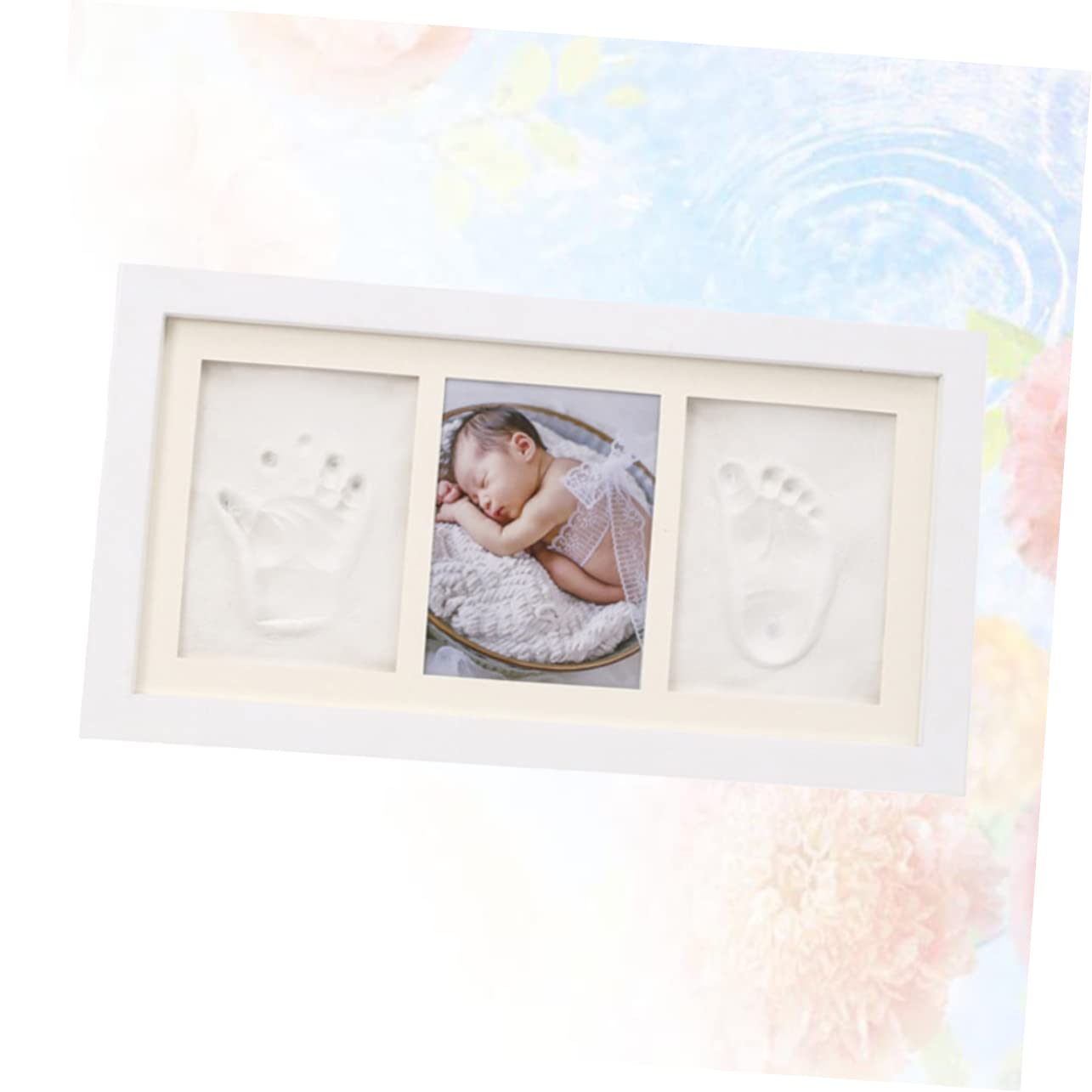 BESTonZON Cornice per Impronte di E Piedi di Neonati Elegante E Creativa Portafoto per i Ricordi del Bambino