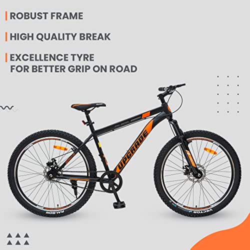 Image of UPGRADE Cycle PRO 1.9 with Disc Brake, Front Suspension and Single Speed Cycle (Black /Orange)