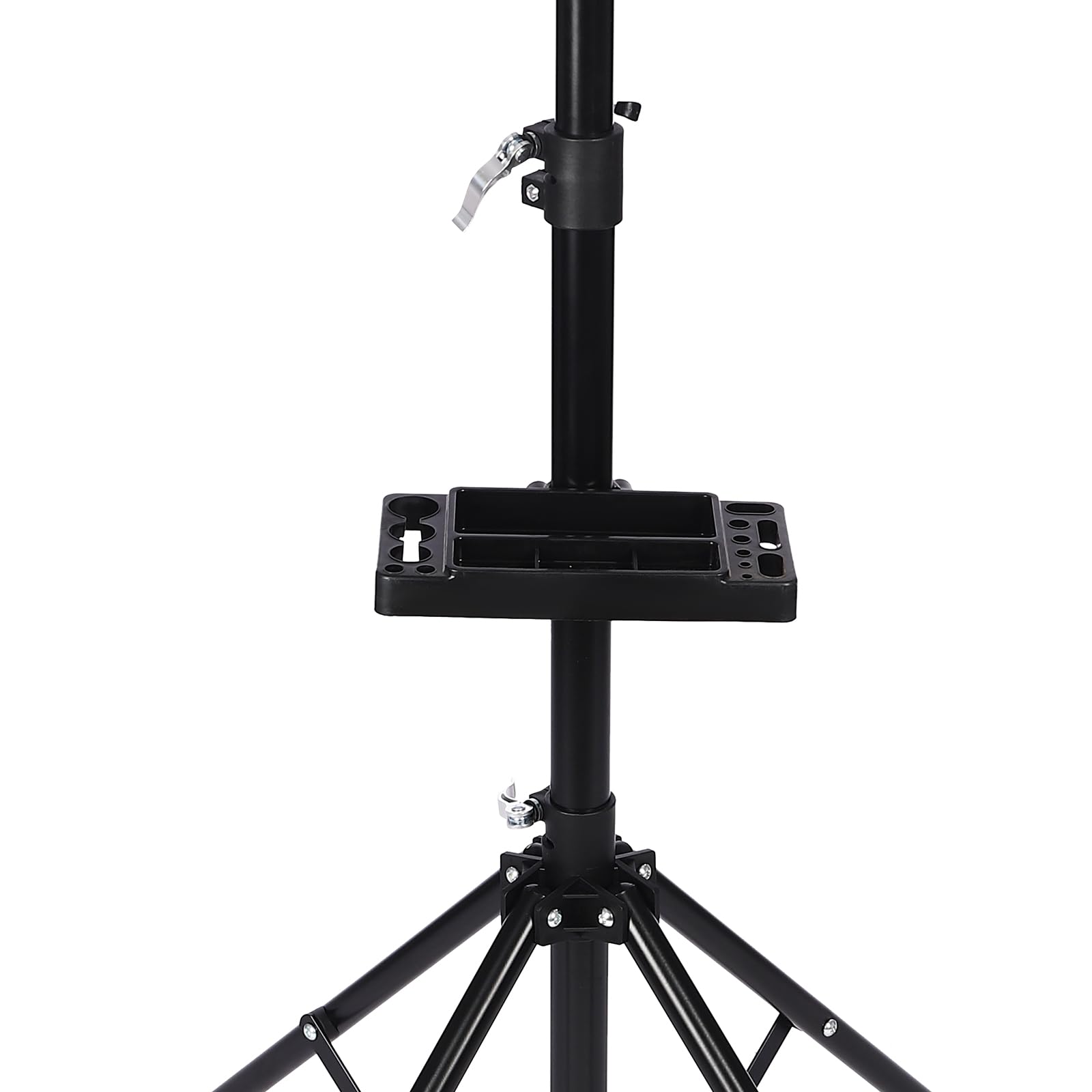 Supporto per montaggio per bicicletta, pieghevole, regolabile in altezza, set di riparazione con ripiano per attrezzi, asta di bilanciamento (nero + rosso)