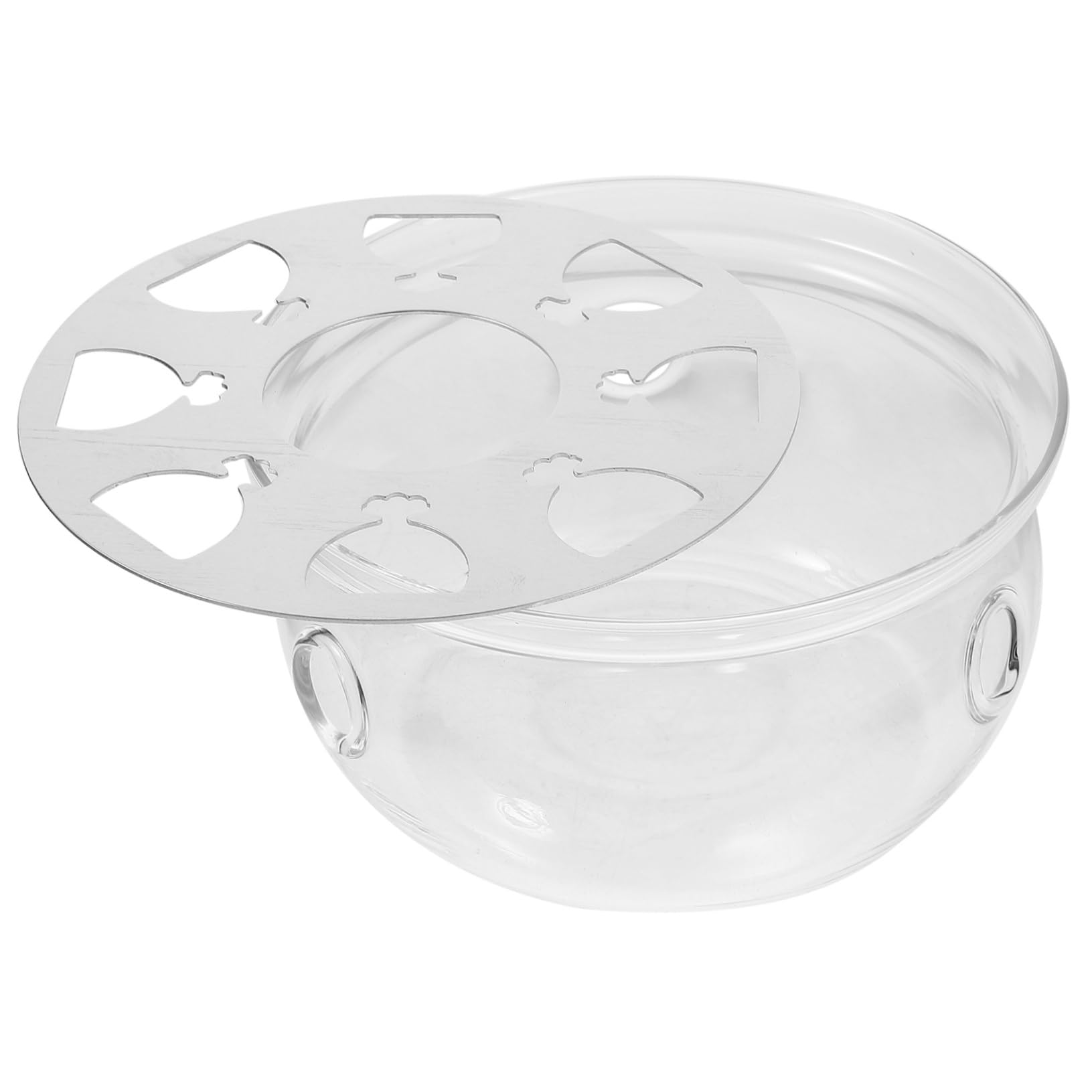 CIYODO Glass Teapot Warmer Stand Chic Heating Base for Household Teapots Transparent Design for Loose Leaf Tea for Home Use Teapot Heater Base for Elegant Tea Experience