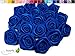 Produktbild 10 Stk. Satinrosen 3cm (blau/königsblau 352) // Rosen 30mm Stoffrosen Satin Satinröschen Rosenköpfen deko Basteln Tischdeko Dekoration Streudeko Hochzeit Taufe Kommunion Blumen Applikationen