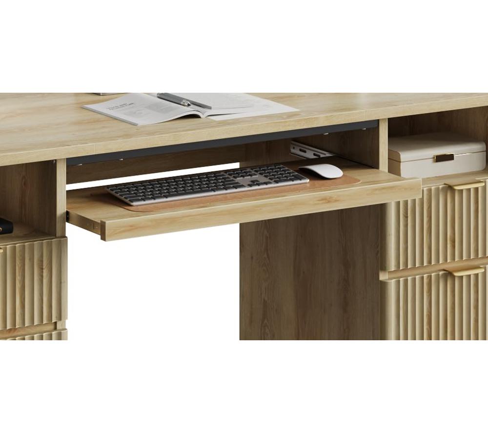 Amazon.com: Bestier Computer Desk with Keyboard Tray, 59 inch