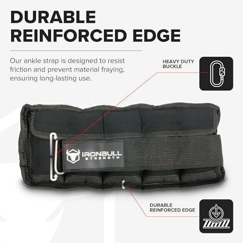 Adjustable Ankle Weights (10lbs/Pair) - Weighted Ankle Weight for Walking, Gym and Exercise - 2, 4, 6, 8, 10 LB Leg Weight Set with Straps for Women and Men - 1-5 lbs Each Ankle Adjustable for Weight Lifting - Image 4