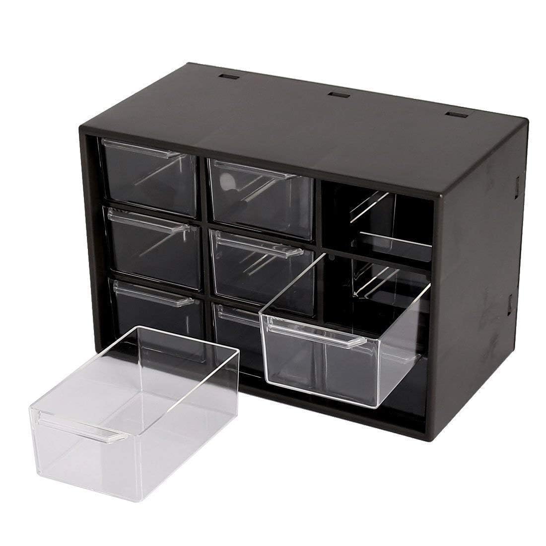 Hebrew 9 Drawer Storage Cabinet with Stoppers, Multi Compartment Organizer for Makeup and Art Supplie | 4.72 x 7.08 x 3.93 inches (Multicolor Rectangular)-picture-28