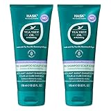 HASK TEA TREE OIL & ROSEMARY Pre-Shampoo Scalp Scrub for All Hair Types, Color Safe, Gluten-Free, Sulfate-Free, Paraben-Free, Cruelty-Free - Pack of 2
