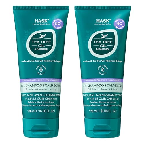 HASK TEA TREE OIL & ROSEMARY Pre-Shampoo Scalp Scrub for All Hair...