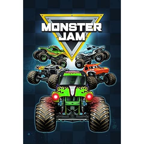 Monster Jam Fleece Blanket - Grave Digger, Max-D, Megalodon, Dragon & El Toro Loco Design - Bed Throw Super Soft Blanket - 100 x 150cm, Single Blanket Cover