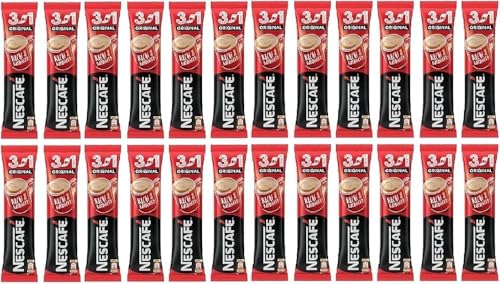 Nescafe 3-in-1 Original Coffee Mix Sachets, Rich and Smooth Instant Coffee Premix, Each 17.5g X Pack of 24 Sticks (From Malaysia)