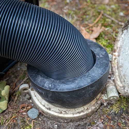 Image of Camco 4 inch x 3 inch Sewer Hose Seal | Connects Directly on RV Sewer Hose for an Odor Proof Connection to Dump Station | Black (39313) (Pack of 3)