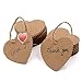 WARMBUY 150 Piece Kraft Paper Gift Tags with 50 Feet Natural Jute Twine, Heart Shaped