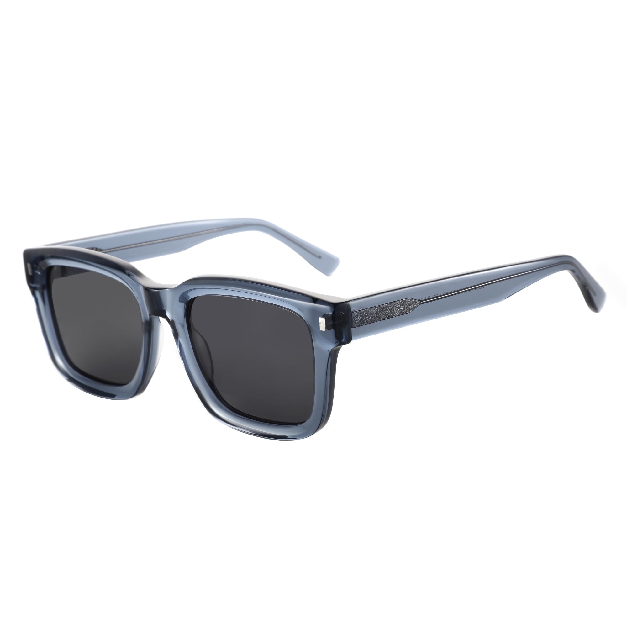 ZENOTTIC Chunky Rectangle Polarized Sunglasses Men: Retro Thick Frame Shades Vintage Classic UV400 Protection Driving Travel