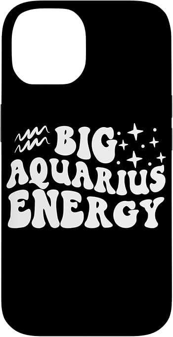Big Aquarius Energy x Aquarius Zodiac Retro Case for iPhone 14