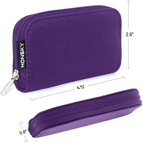 Memory Card Holder, HONSKY ® 3 Set 22 Slot SD CF SDHC SDXC MMC Micro SD SecureDigital Memory CompactFlash Cards Carrying Cases & Sleeves Bags Media Storage & Organization - Black, Purple, Blue