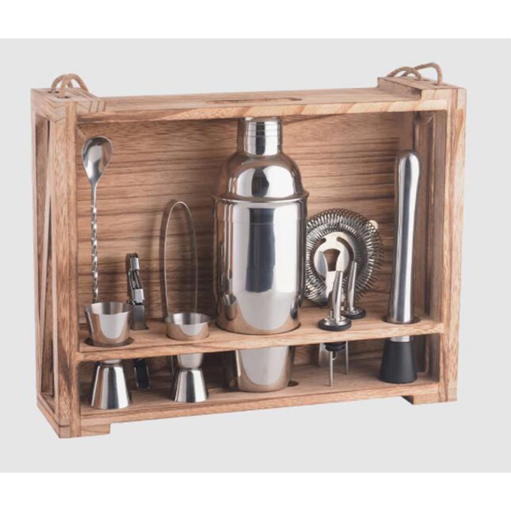 Set da Vino retrò in Stile Europeo Confezione Regalo Forniture per Barman Set da Barista per Cocktail in Acciaio Inossidabile da 700 ml Home
