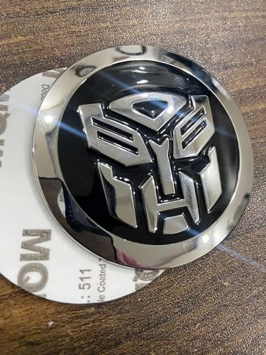 Image of Caroxygen Metal Transformers Decepticon Autobot Emblem Car Motorcycle Badge Decal Sticker (Black)