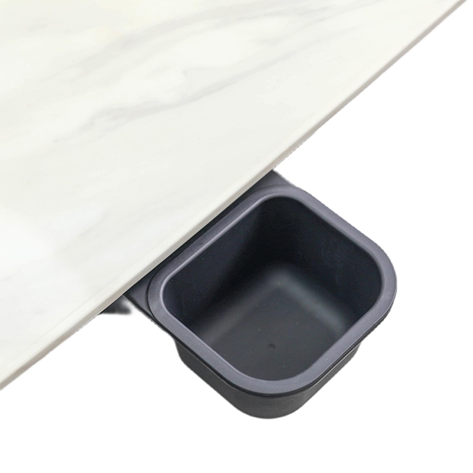 Kalttoy Pure Black Sturdy Desktop Trash Bin With Swivels Lid Desktop Bin For Quick Waste Disposal In Any Room Tabletop Garbage