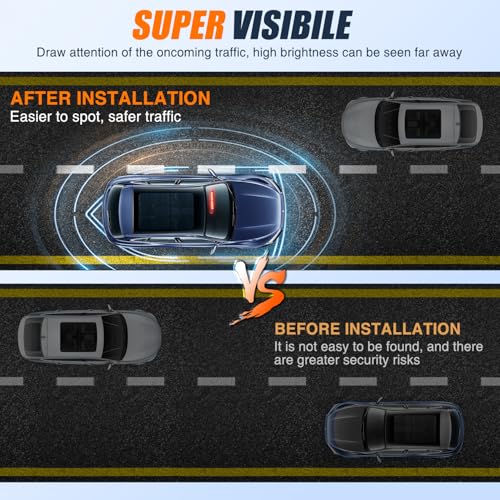 Image of Nilight 8LED Red Traffic Advisor Strobe Light Bar Hazard Safety