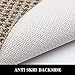 COSY HOMEER 28X18 Inch Washable Kitchen Rug Mats are Made of Polypropylene Square Rug Cushion Which is Anti Slippery and Stain Resistance,Brown