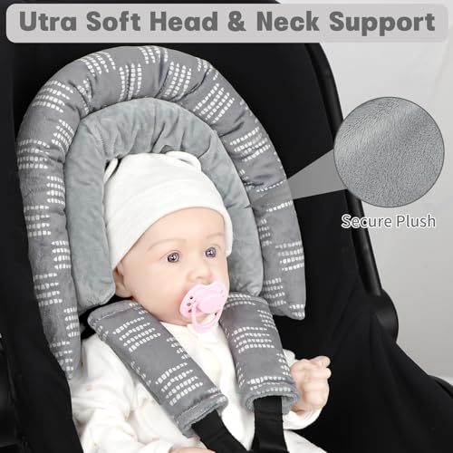 Cojín reductor para asiento de bebé gris, soporte ultra suave miniatura 5