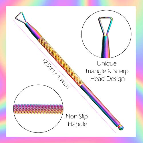 Nagelhautschieber Edelstahl Dreieck Nagelhautschaber Entfernen von UV LED Gel Nagellack Nail Art Entferner – Bild 3