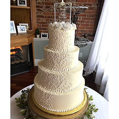 Lealoo Pièce montée Wedding Cake Hauteur 60 cm, Base Ø 50cm à 20cm, 4 disques de 15cm de Haut en Polystyrène