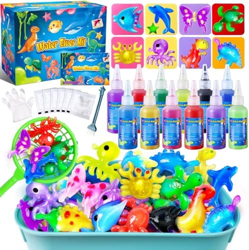 Kacwsoay Magic Water Elf Toy Kit for Kids - Aqua Fairy Water Pets with 12 Colors - DIY Squishy Maker Crafts Birthday Gifts for Boys and Girls