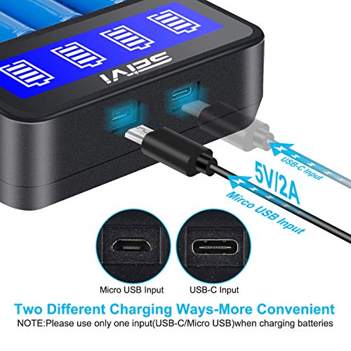 SEIVI 18650 Caricabatterie，Caricabatterie con