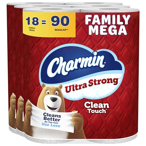 Charmin Ultra Strong Clean Touch Toilet Paper, 18 Family Mega Rol...