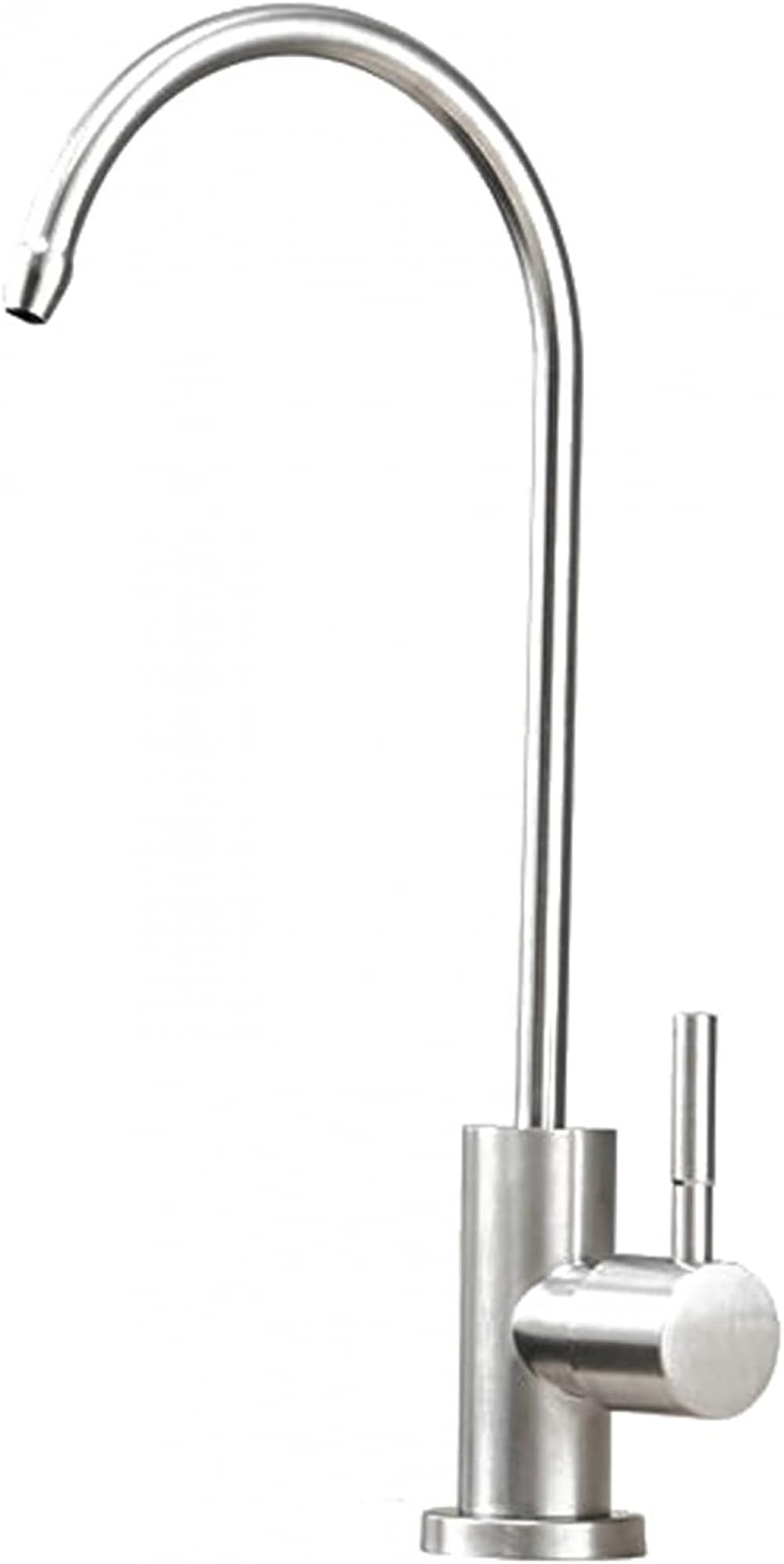 Rubinetto per Acqua Potabile per lavello da Cucina Rubinetto da Cucina a Foro Singolo Rubinetto per Filtro Acqua per lavello-Spazzolato
