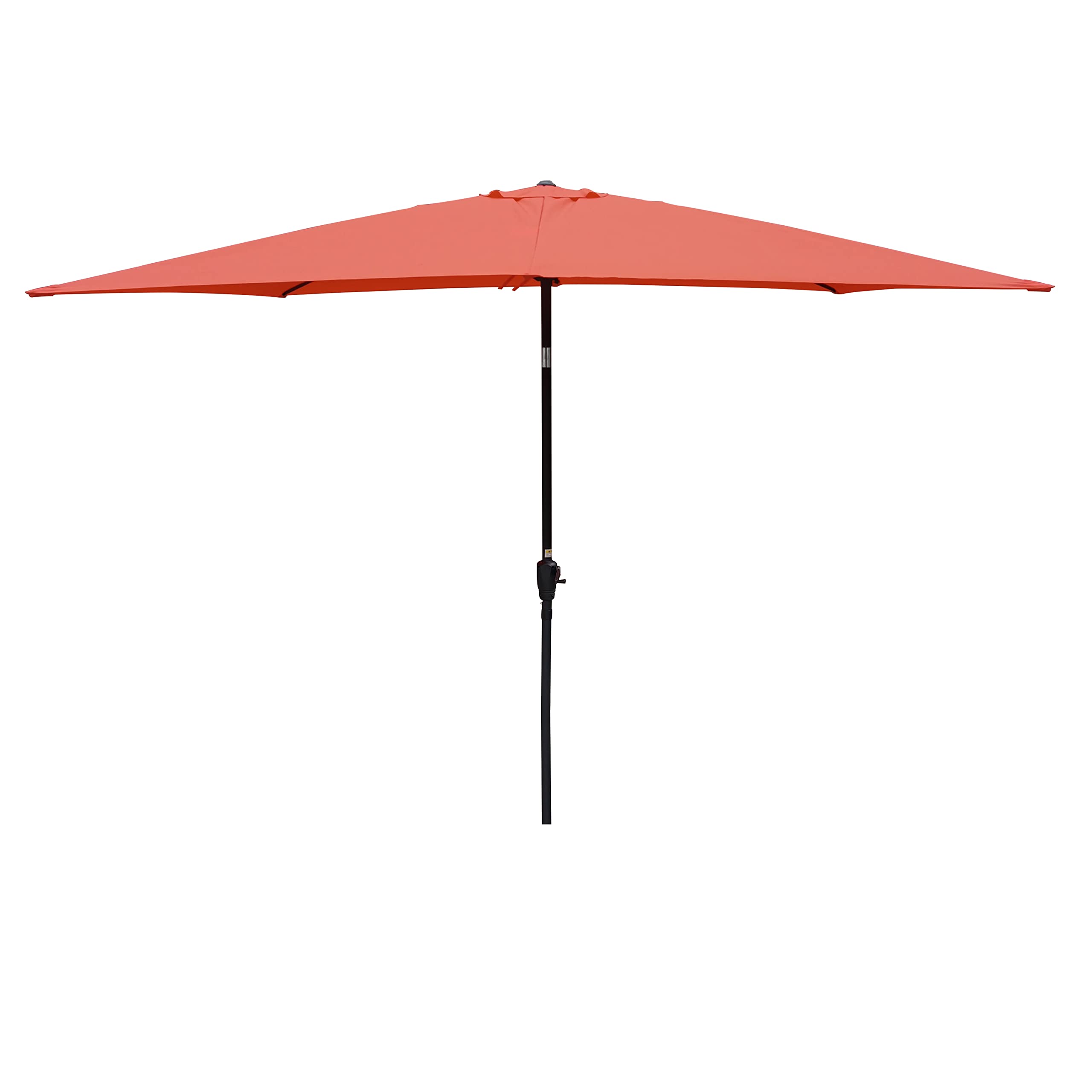 Royard Oaktree 6x9ft Patio Umbrella, Outdoor Rectangular Market Umbrella with Crank and Push Button Tilt, Outside UV Protection Sun Shade Table Umbrella for Garden Lawn Backyard Poolside, Brick red