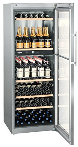 Liebherr WTpes 5972 Vinidor Independiente Nevera de vino Acero inoxidable 155botella(s) A - Enfriador de vino (Independiente, Acero inoxidable, Acero inoxidable, 6 estanteras, 1 puerta(s), Acero inoxidable)