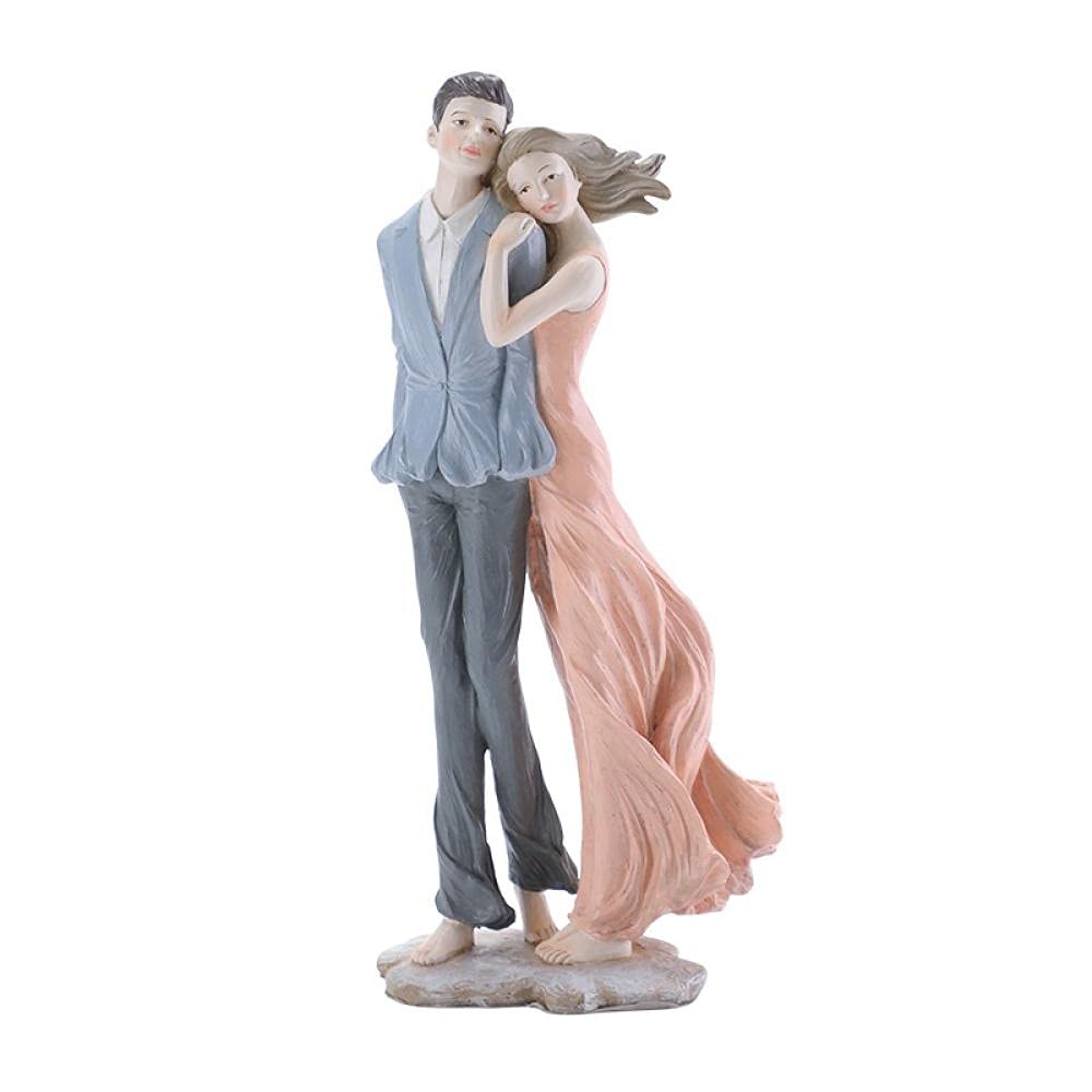 Statua Rzeźby Figurki Z Żywicy Para Kochanków Wnętrze Domu Dekoracje Na Biurko-A