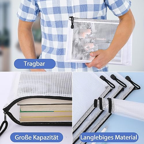 Evita pérdidas con este bolsillo con cremallera A4 impermeable para tus documentos 5