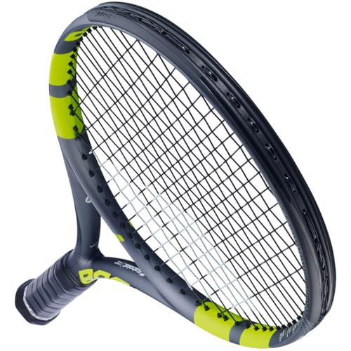 Babolat Boost Aero Strung Tennis Racquet, Grey Green/Yellow - Image 6