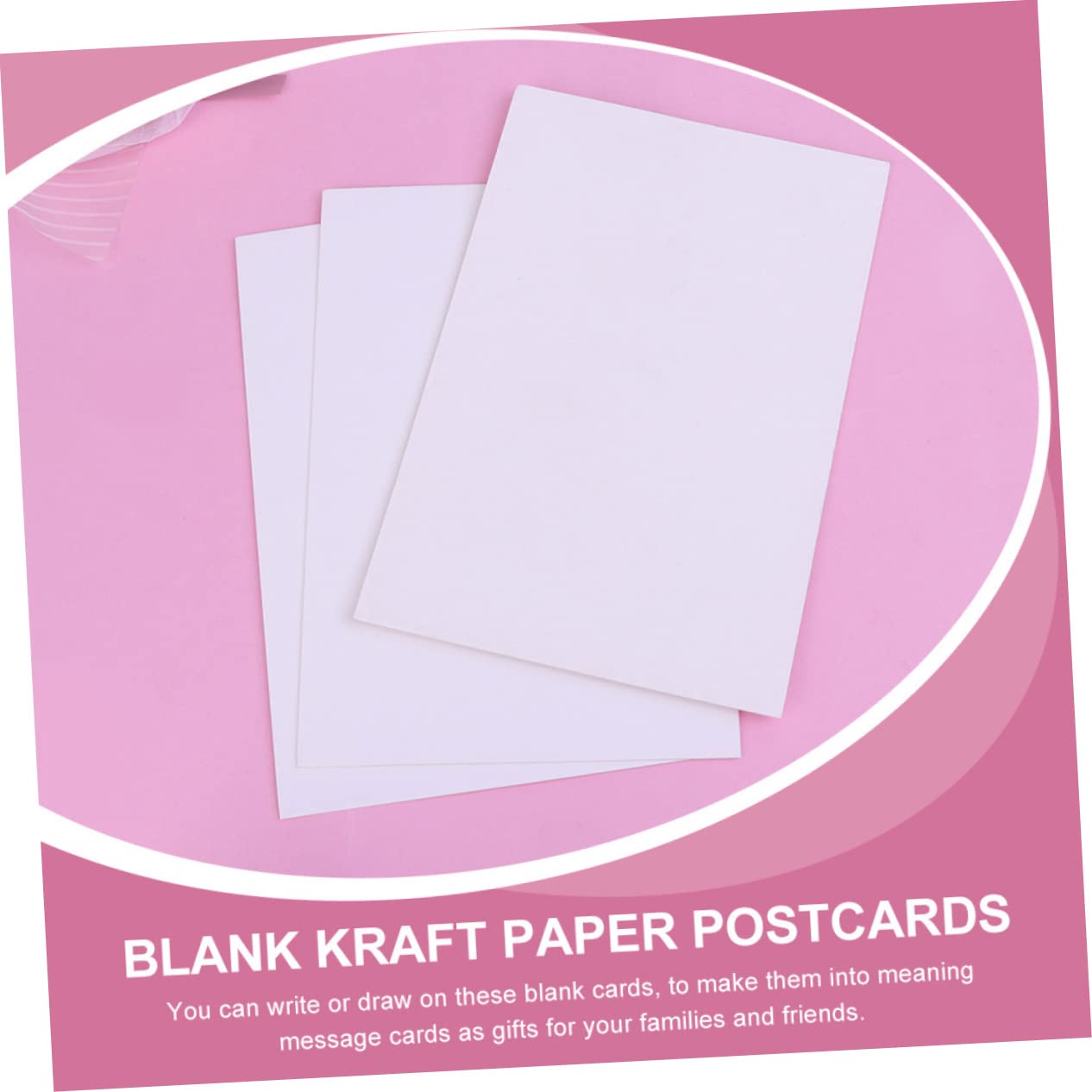 NUOBESTY Leere Kraftpapier Postkarten 200 Stück Weiß für Schreiben