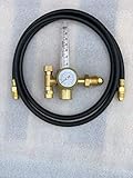 Argon Regulator TIG Welder MIG Welding CO2 Flowmeter 10 to 60 CFH - 0 to 4000 psi pressure gauge...