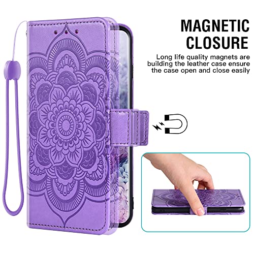 Asuwish Phone Case For Motorola Moto G Power 2022/Motog Play 2023/G Pure 2021 Wallet Cover With Tempered Glass Screen Protector And Flip Card Holder Cell Xt2165Dl Xt2163Dl Xt2165-5 Xt2271-5 Men Purple #TOP4